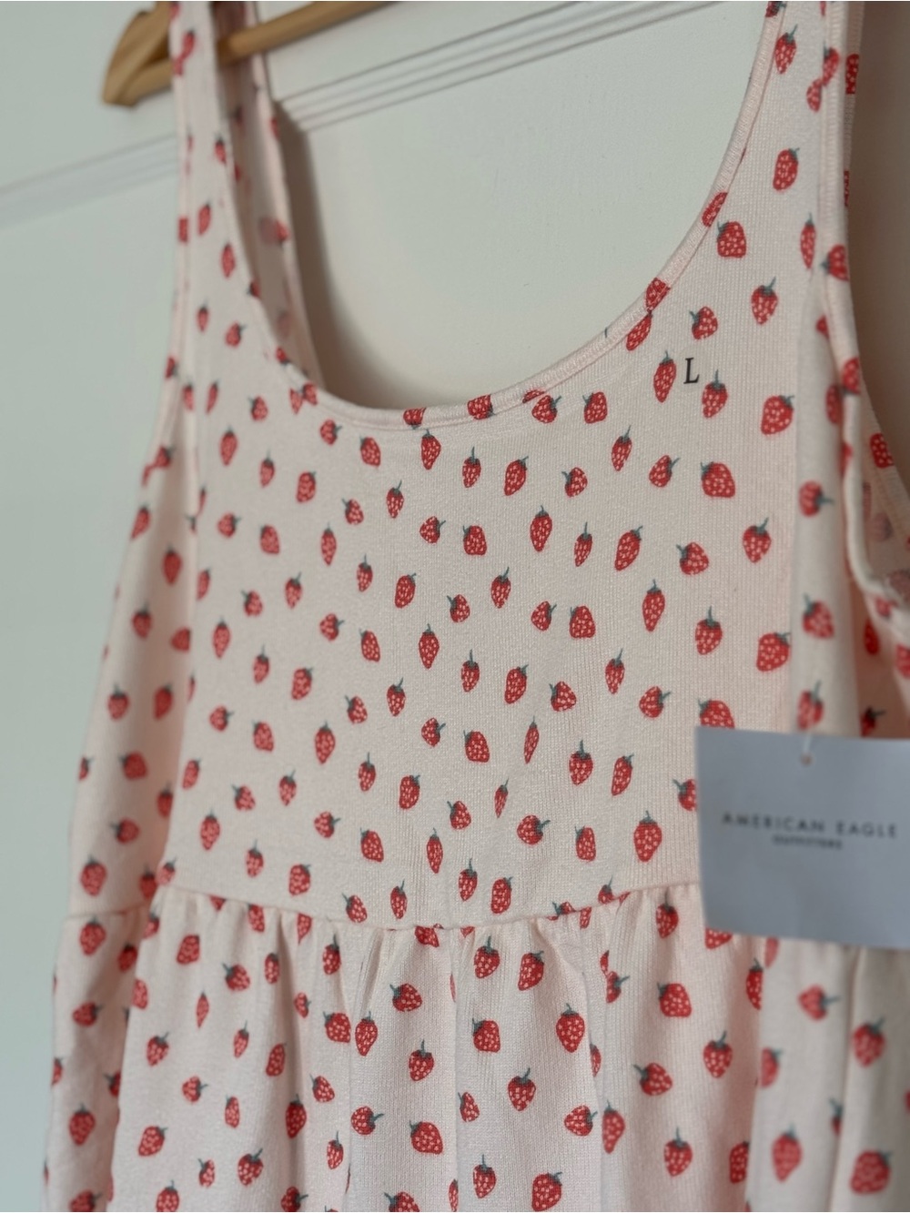 American Eagle Lounge Pajama Tank with Strawberry Print